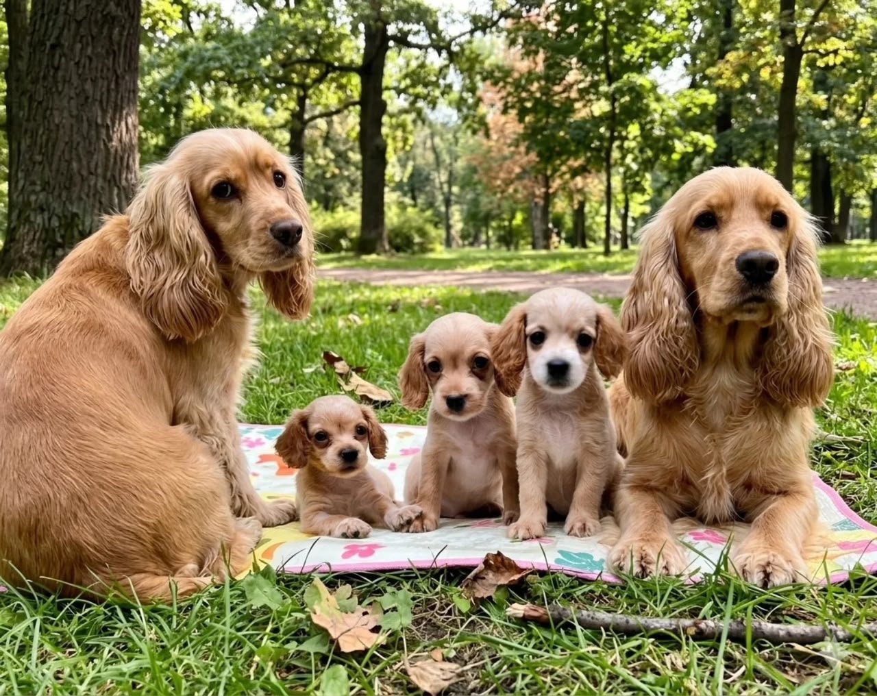 Early Cocker Spaniel litter raised in the family home